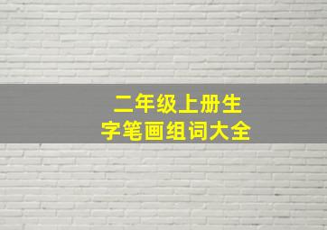 二年级上册生字笔画组词大全