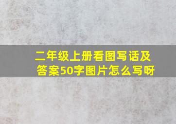 二年级上册看图写话及答案50字图片怎么写呀