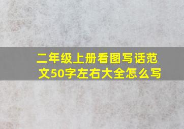 二年级上册看图写话范文50字左右大全怎么写