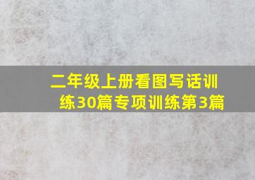 二年级上册看图写话训练30篇专项训练第3篇