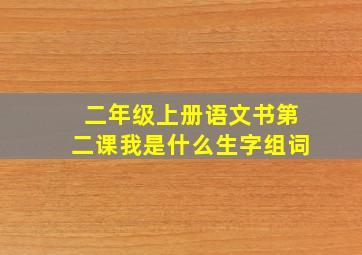 二年级上册语文书第二课我是什么生字组词