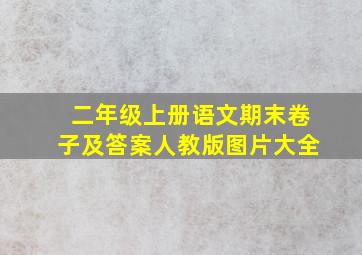 二年级上册语文期末卷子及答案人教版图片大全