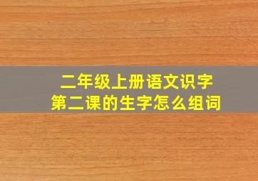 二年级上册语文识字第二课的生字怎么组词