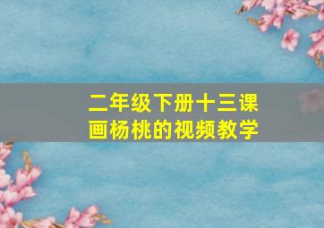 二年级下册十三课画杨桃的视频教学