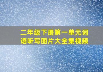 二年级下册第一单元词语听写图片大全集视频