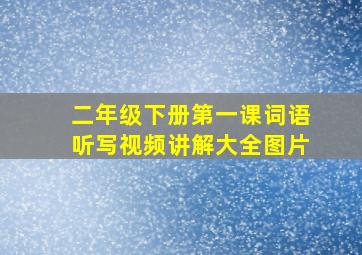 二年级下册第一课词语听写视频讲解大全图片