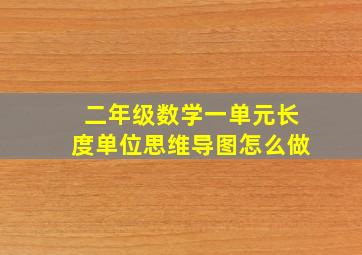 二年级数学一单元长度单位思维导图怎么做