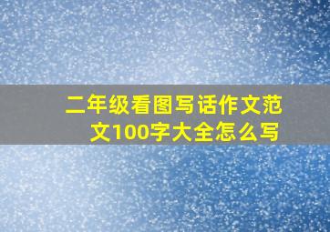 二年级看图写话作文范文100字大全怎么写