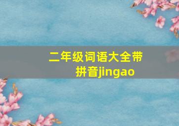 二年级词语大全带拼音jingao