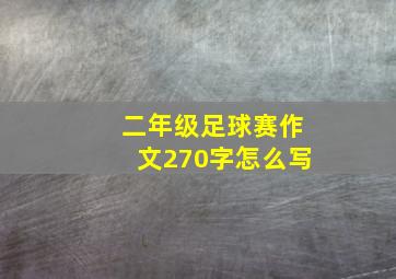 二年级足球赛作文270字怎么写