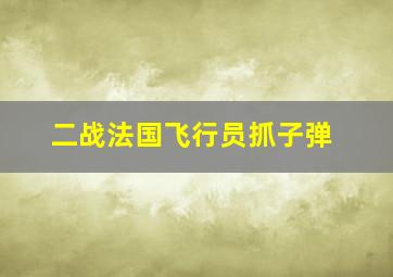 二战法国飞行员抓子弹