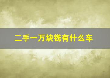 二手一万块钱有什么车