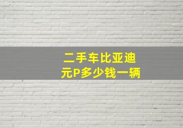 二手车比亚迪元P多少钱一辆