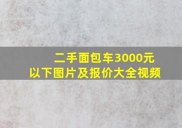 二手面包车3000元以下图片及报价大全视频