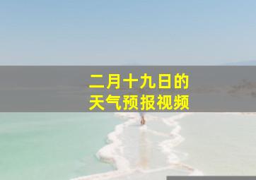 二月十九日的天气预报视频