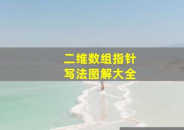 二维数组指针写法图解大全