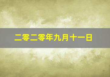 二零二零年九月十一日