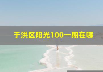 于洪区阳光100一期在哪