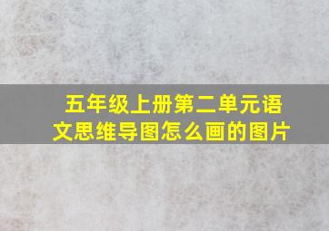 五年级上册第二单元语文思维导图怎么画的图片