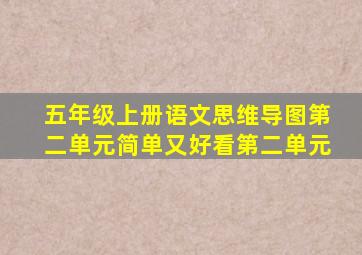 五年级上册语文思维导图第二单元简单又好看第二单元