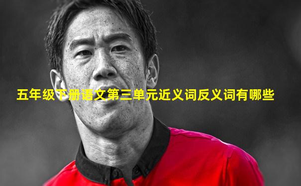 五年级下册语文第三单元近义词反义词有哪些