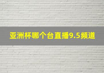 亚洲杯哪个台直播9.5频道