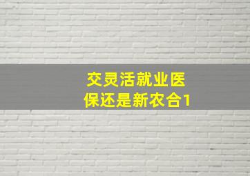 交灵活就业医保还是新农合1