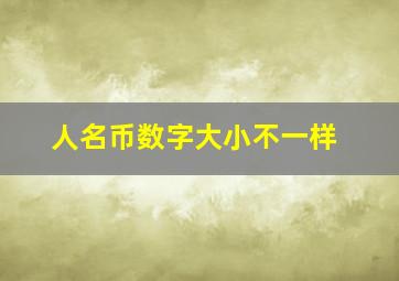 人名币数字大小不一样