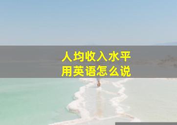 人均收入水平用英语怎么说