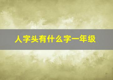 人字头有什么字一年级