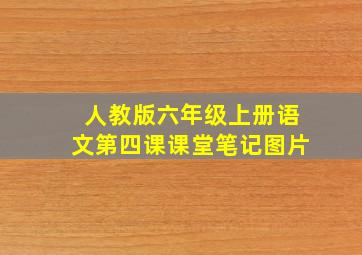 人教版六年级上册语文第四课课堂笔记图片