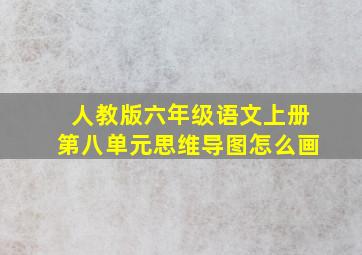 人教版六年级语文上册第八单元思维导图怎么画