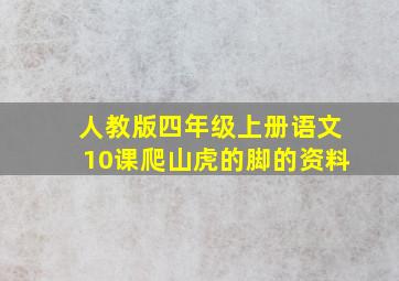 人教版四年级上册语文10课爬山虎的脚的资料