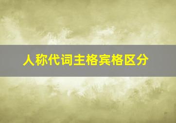 人称代词主格宾格区分