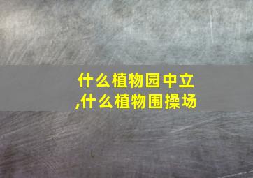 什么植物园中立,什么植物围操场