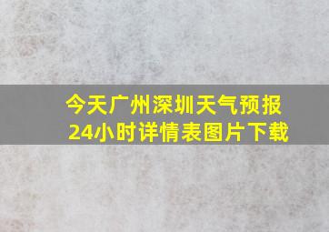 今天广州深圳天气预报24小时详情表图片下载