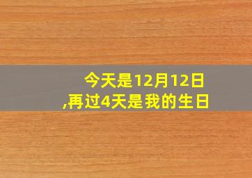 今天是12月12日,再过4天是我的生日