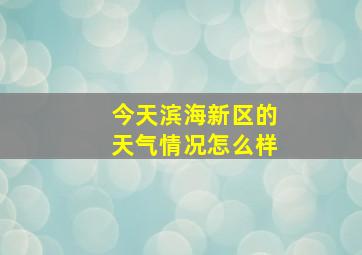 今天滨海新区的天气情况怎么样