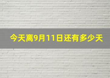 今天离9月11日还有多少天