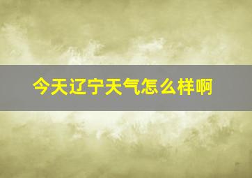 今天辽宁天气怎么样啊