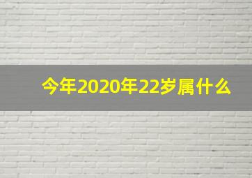 今年2020年22岁属什么