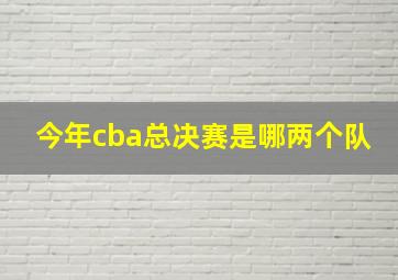 今年cba总决赛是哪两个队