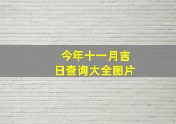 今年十一月吉日查询大全图片