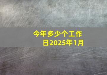 今年多少个工作日2025年1月