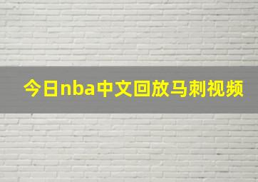 今日nba中文回放马刺视频