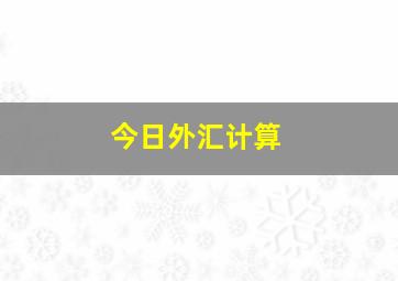 今日外汇计算