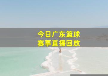 今日广东篮球赛事直播回放