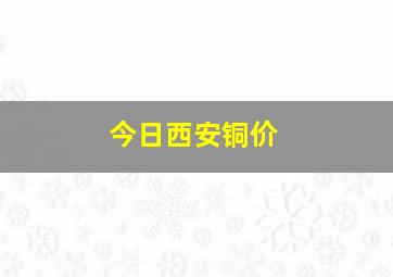 今日西安铜价