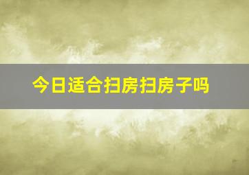 今日适合扫房扫房子吗