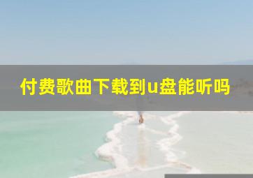 付费歌曲下载到u盘能听吗